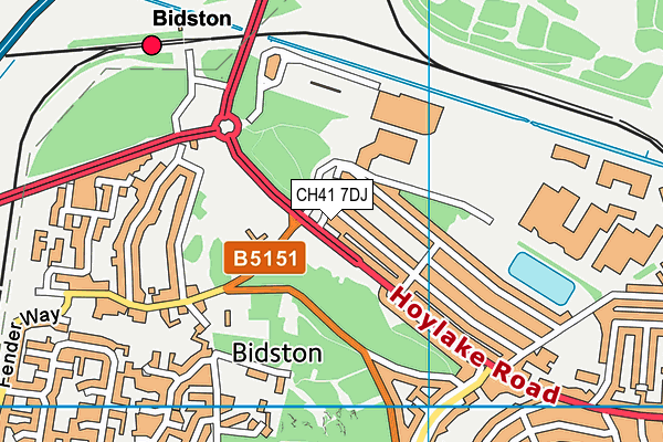 CH41 7DJ map - OS VectorMap District (Ordnance Survey)