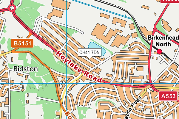 CH41 7DN map - OS VectorMap District (Ordnance Survey)