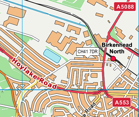 CH41 7DR map - OS VectorMap District (Ordnance Survey)