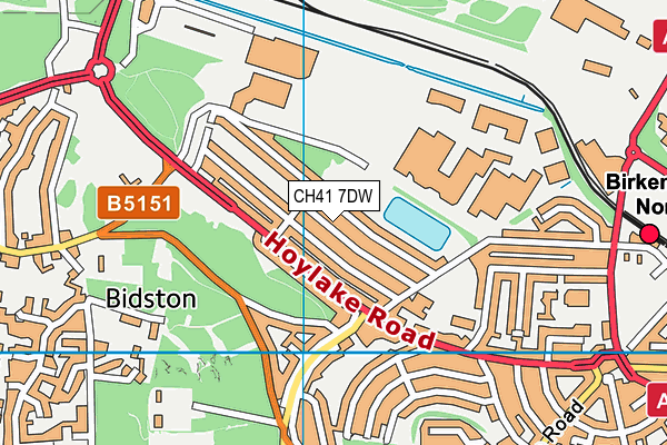 CH41 7DW map - OS VectorMap District (Ordnance Survey)