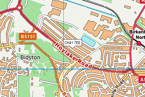 CH41 7EE map - OS VectorMap District (Ordnance Survey)