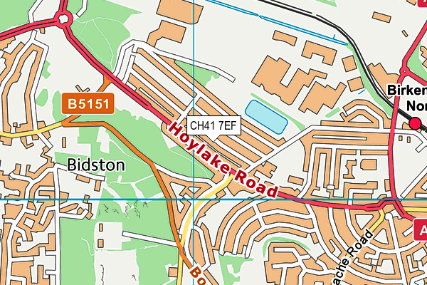 CH41 7EF map - OS VectorMap District (Ordnance Survey)