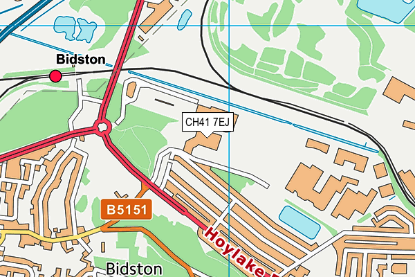 Bidston Sports And Activity Centre map (CH41 7EJ) - OS VectorMap District (Ordnance Survey)