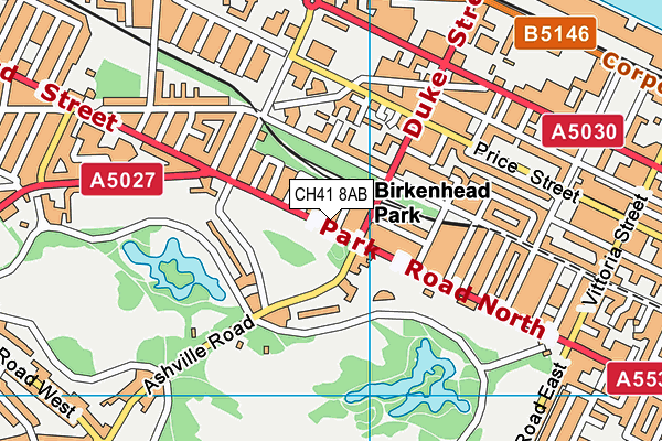 CH41 8AB map - OS VectorMap District (Ordnance Survey)