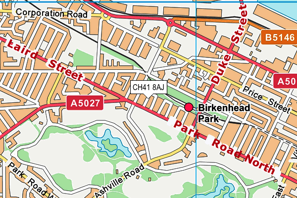 CH41 8AJ map - OS VectorMap District (Ordnance Survey)