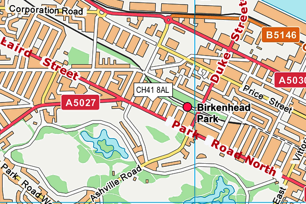 CH41 8AL map - OS VectorMap District (Ordnance Survey)