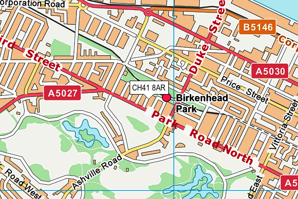 CH41 8AR map - OS VectorMap District (Ordnance Survey)