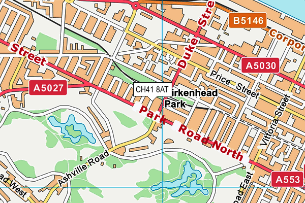 CH41 8AT map - OS VectorMap District (Ordnance Survey)