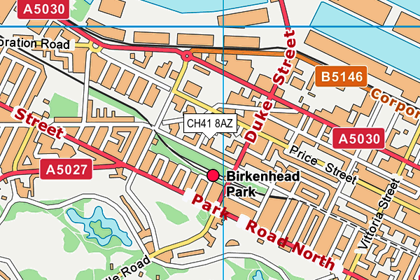 CH41 8AZ map - OS VectorMap District (Ordnance Survey)