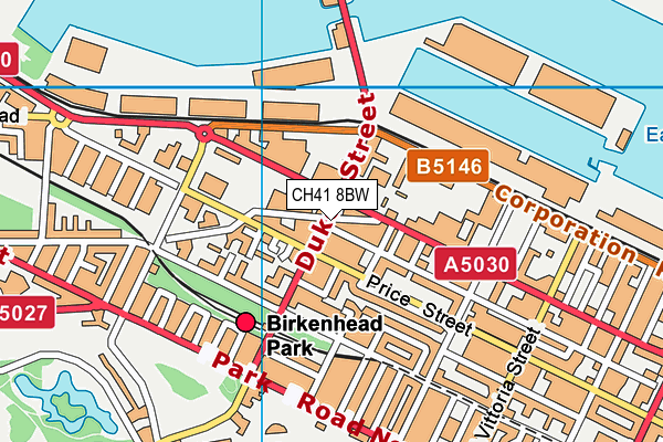 CH41 8BW map - OS VectorMap District (Ordnance Survey)