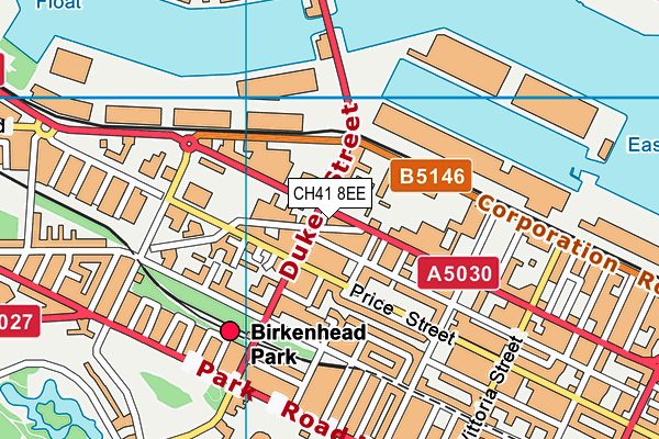 CH41 8EE map - OS VectorMap District (Ordnance Survey)