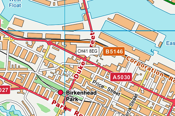 CH41 8EG map - OS VectorMap District (Ordnance Survey)