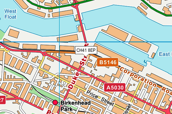 CH41 8EP map - OS VectorMap District (Ordnance Survey)