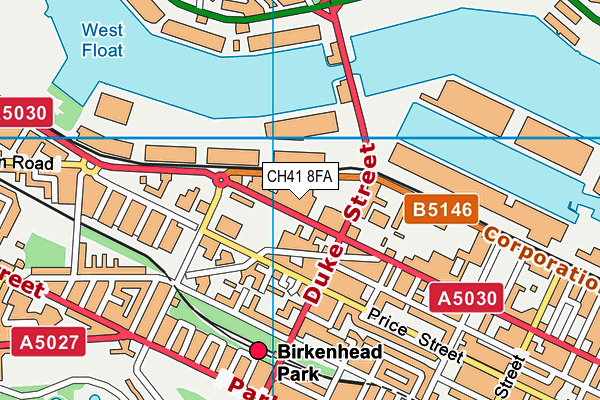 CH41 8FA map - OS VectorMap District (Ordnance Survey)