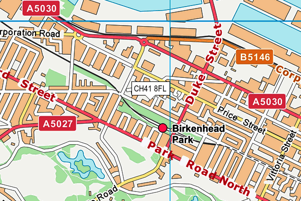 CH41 8FL map - OS VectorMap District (Ordnance Survey)