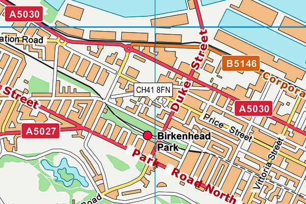 CH41 8FN map - OS VectorMap District (Ordnance Survey)