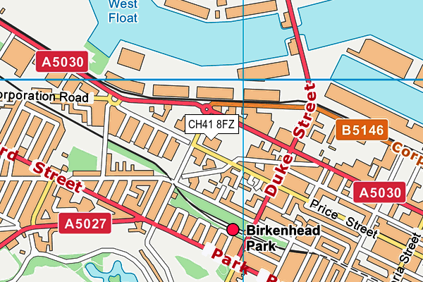 CH41 8FZ map - OS VectorMap District (Ordnance Survey)