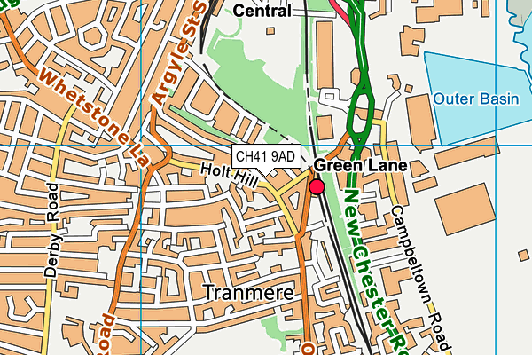 CH41 9AD map - OS VectorMap District (Ordnance Survey)