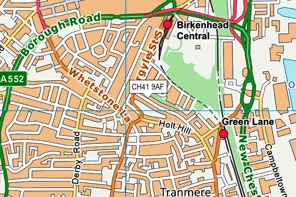 CH41 9AF map - OS VectorMap District (Ordnance Survey)