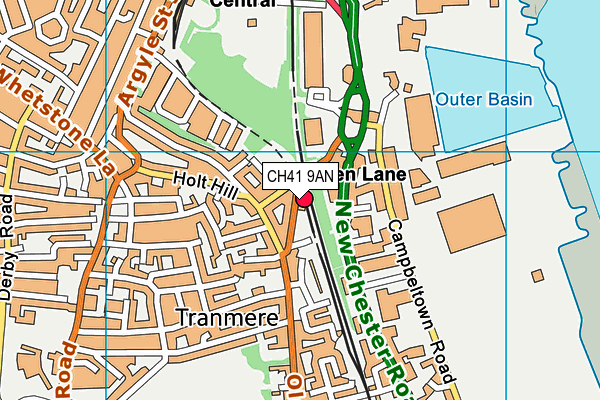 CH41 9AN map - OS VectorMap District (Ordnance Survey)