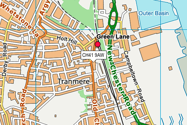 CH41 9AW map - OS VectorMap District (Ordnance Survey)