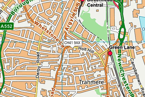 CH41 9AX map - OS VectorMap District (Ordnance Survey)