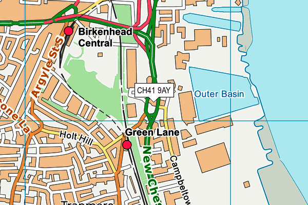 CH41 9AY map - OS VectorMap District (Ordnance Survey)