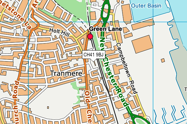 CH41 9BJ map - OS VectorMap District (Ordnance Survey)