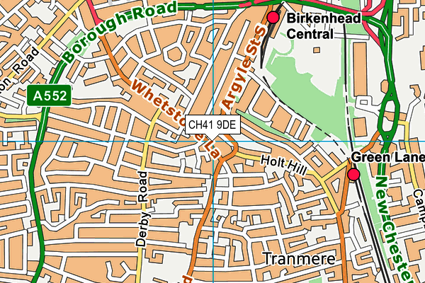 CH41 9DE map - OS VectorMap District (Ordnance Survey)