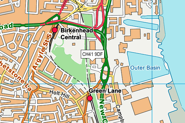 CH41 9DF map - OS VectorMap District (Ordnance Survey)