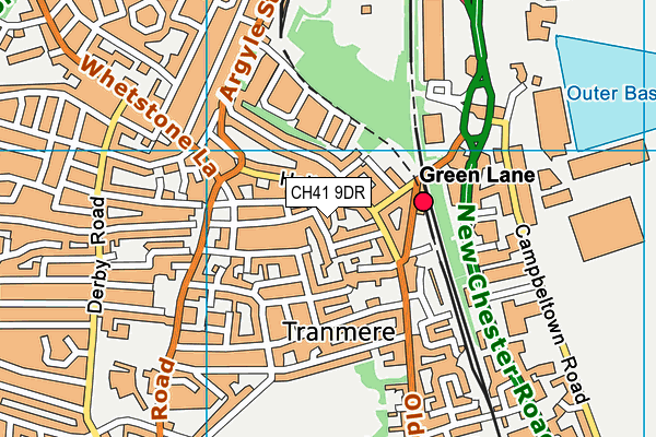 CH41 9DR map - OS VectorMap District (Ordnance Survey)