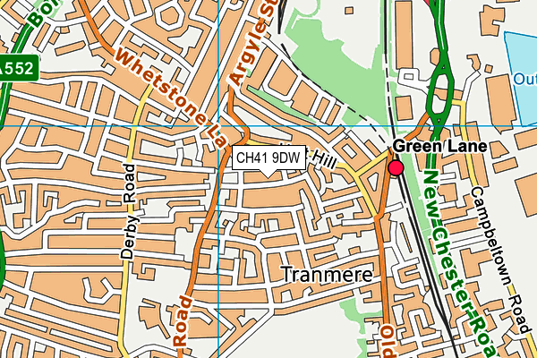 CH41 9DW map - OS VectorMap District (Ordnance Survey)