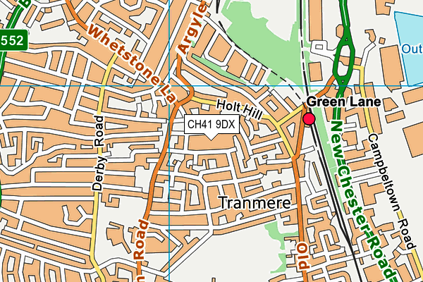 CH41 9DX map - OS VectorMap District (Ordnance Survey)