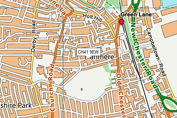 CH41 9EW map - OS VectorMap District (Ordnance Survey)