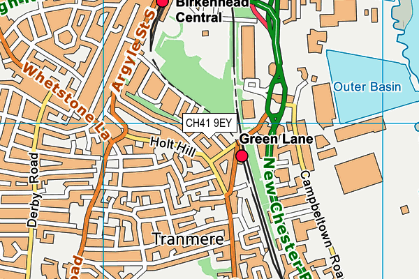 CH41 9EY map - OS VectorMap District (Ordnance Survey)