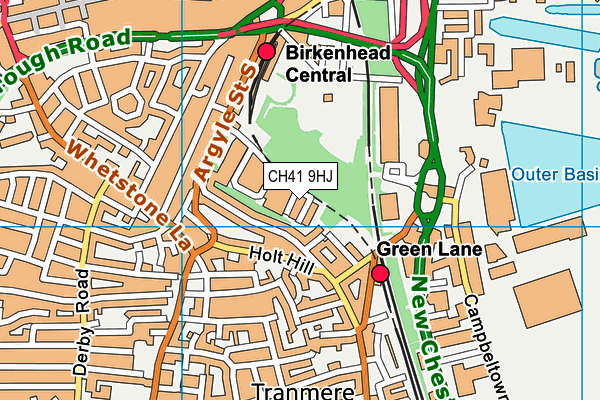 CH41 9HJ map - OS VectorMap District (Ordnance Survey)