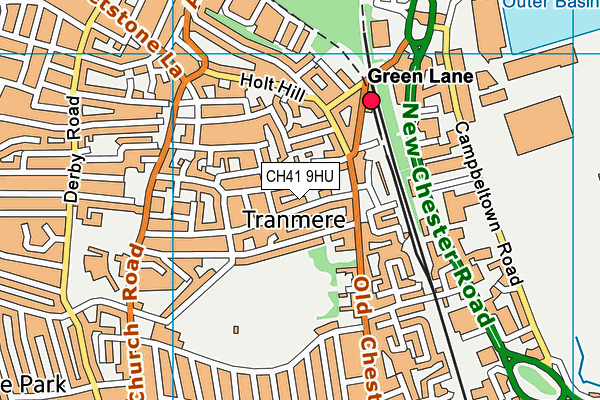 CH41 9HU map - OS VectorMap District (Ordnance Survey)