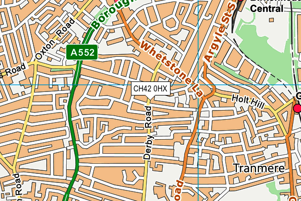 CH42 0HX map - OS VectorMap District (Ordnance Survey)