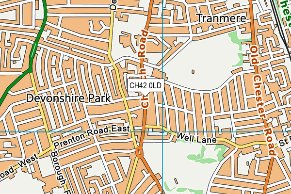 CH42 0LD map - OS VectorMap District (Ordnance Survey)