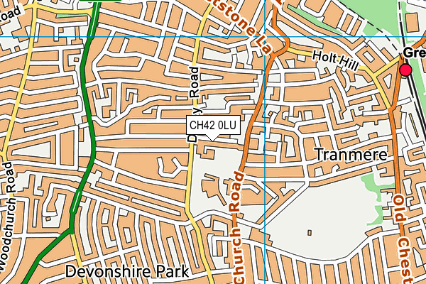 CH42 0LU map - OS VectorMap District (Ordnance Survey)