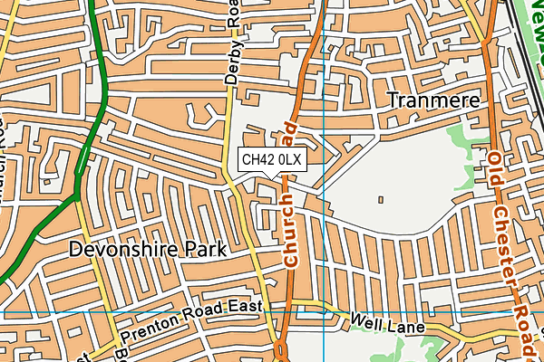 CH42 0LX map - OS VectorMap District (Ordnance Survey)