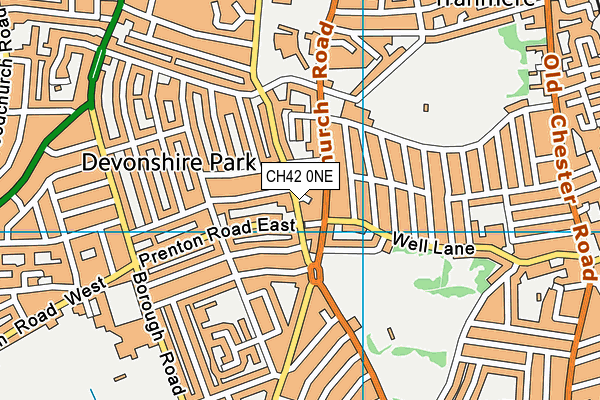 CH42 0NE map - OS VectorMap District (Ordnance Survey)