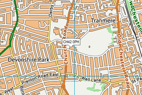 Mersey Park Primary School map (CH42 0PH) - OS VectorMap District (Ordnance Survey)