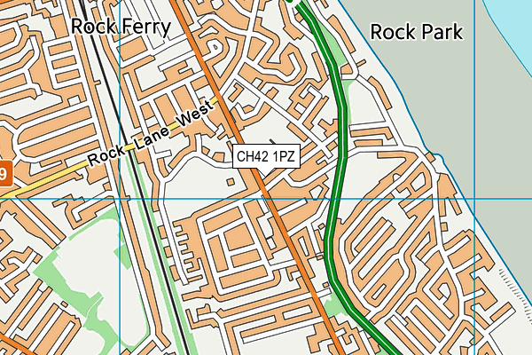 CH42 1PZ map - OS VectorMap District (Ordnance Survey)
