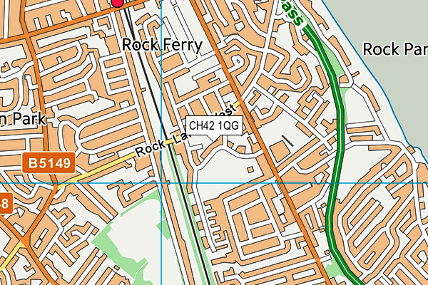 CH42 1QG map - OS VectorMap District (Ordnance Survey)