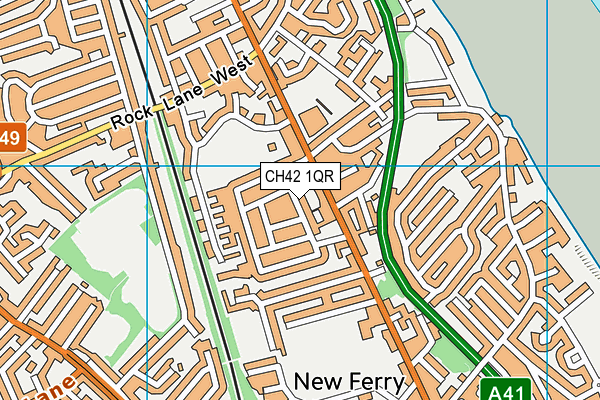 CH42 1QR map - OS VectorMap District (Ordnance Survey)