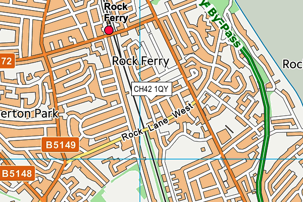 CH42 1QY map - OS VectorMap District (Ordnance Survey)