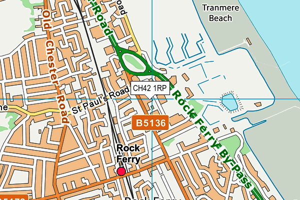 CH42 1RP map - OS VectorMap District (Ordnance Survey)