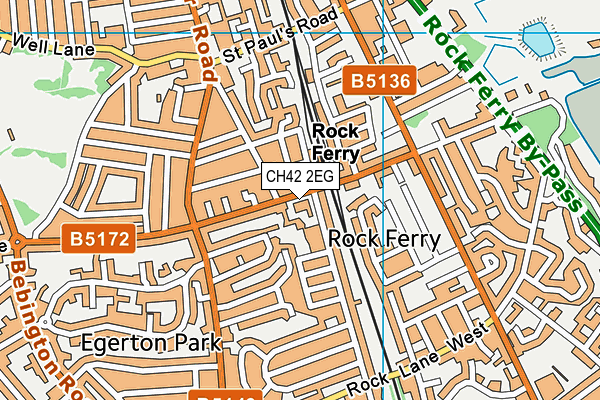 CH42 2EG map - OS VectorMap District (Ordnance Survey)