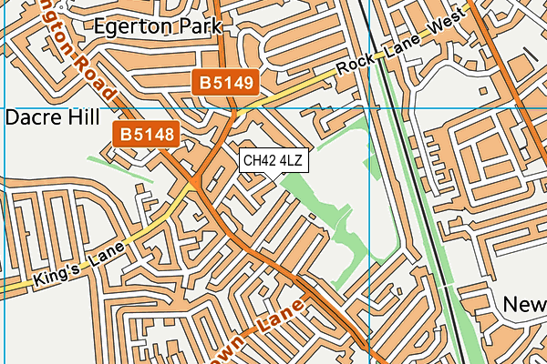 CH42 4LZ map - OS VectorMap District (Ordnance Survey)